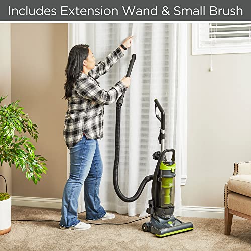 BLACK+DECKER Bagless Upright Vacuum Cleaner with Anti-Allergen HEPA Filer, Corded 1,200 Watt Motor & 5-Position Carpet Height Settings, Gray (BDXURV309G)