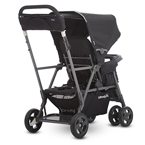 Joovy Caboose Ultralight Graphite Stroller, Sit and Stand, Tandem Stroller, Black