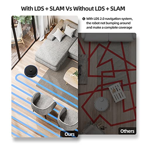 VIOMI S9 Robot Vacuum Cleaner Self-Emptying 2700Pa, 5200mAh, 3 in 1 ( Sweep, Vacuum and Mop ), Robotic Vacuum 360° LDS Lidar, Auto Dirt Disposal, Smart Mapping, 2.4GHz Wifi & Alexa, Ideal for Pet Hair