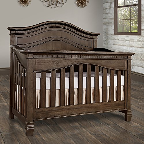 Evolur Cheyenne 5 in 1 Full Panel Convertible Crib in Antique Brown