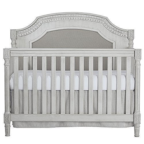 Evolur Julienne 5 in 1 Convertible Crib, Antique Grey Mist 55.5x31.2x51.5 Inch (Pack of 1)