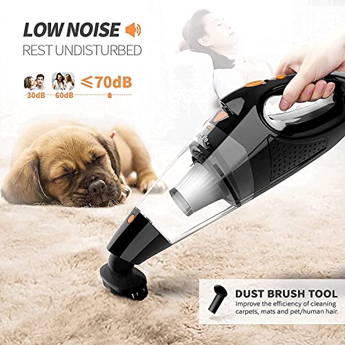 VacLife Handheld Vacuum, Cordless with High Power & Quick Charge Tech, Orange (VL188)