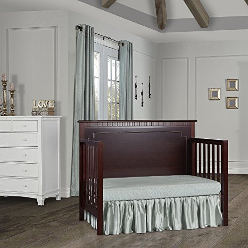 Dream On Me Morgan 5-in-1 Convertible Crib in Cherry, Greenguard Gold Certified, 55x30x44.5 Inch (Pack of 1)