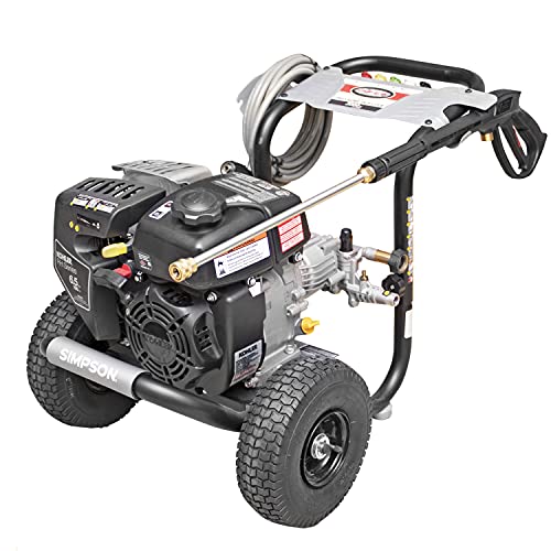 SIMPSON Cleaning MS60763-S MegaShot 3100 PSI Gas Pressure Washer, 2.4 GPM, Kohler RH265 Engine, Includes Spray Gun and Extension Wand, 5 QC Nozzle Tips, 1/4-in. x 25-ft. MorFlex Hose