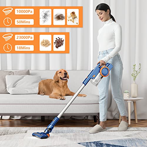 Cordless Vacuum Cleaner - ORFELD Upgraded 22000Pa Powerful Stick Vacuum with 50Mins Runtime, 4 in 1 Lightweight Cordless Vacuum for Hardwood Floor Carpet Pet Hair