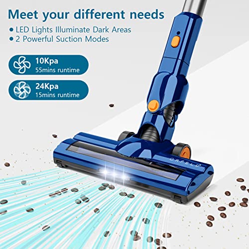 Cordless Vacuum Cleaner, ORFELD 24000Pa Powerful Stick Vacuum, 50 Mins Runtime, 6 in 1 Lightweight Hardwood Floor Vacuum for Home Carpet Pet Hair