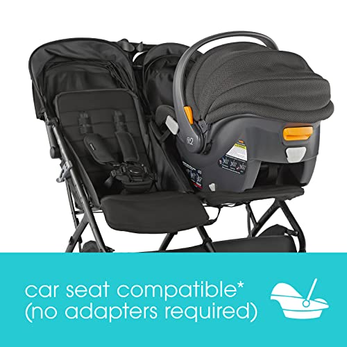 Summer Infant 3DPac CS+ Double Stroller, Lightweight One-Hand Compact Fold, Carseat Compatible