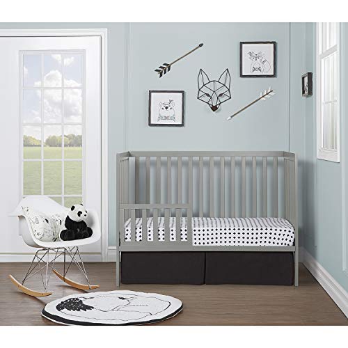 Dream On Me Synergy 5-in-1 Convertible Crib in Cool Grey, Greenguard Gold Certified