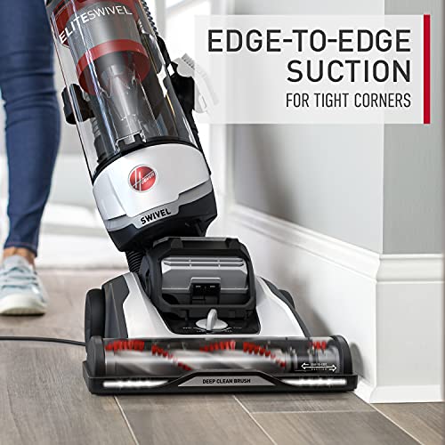 Hoover MAXLife Elite Swivel Vacuum Cleaner with HEPA Media Filtration, Bagless Multi-Surface Upright for Carpet and Hard Floors, UH75150, White