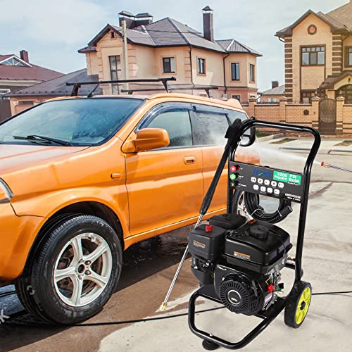 Gas Pressure Washer TEANDE TE4000 2.6GPM Power Washer 209 CC Gas Powered Pressure Washer with 24 ft High Pressure Hose, 4 Adjustable Nozzles