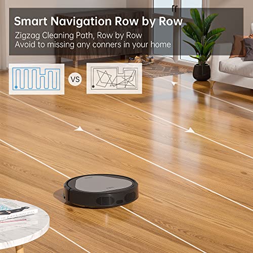 Trifo Robotic Vacuum Cleaner with 3000 Pa Super Cyclone Suction & Automatic Recharge & Up to 110 Mins Runtime, Compatible with Alexa & Google Assistant & 2.4GHZ WiFi, Perfect Home Cleaning Assistant