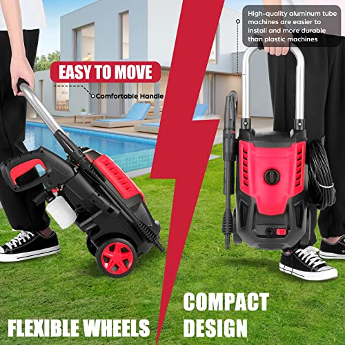 Electric Pressure Washer 2.5GPM Power Washer 1800W High Pressure Washer Cleaner with All-in-one Spray Nozzle, 20 Ft Hose & 35 Ft Wire