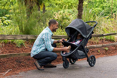 Britax B-Free Stroller | All Terrain Tires + Adjustable Handlebar + Extra Storage with Front Access + One Hand, Easy Fold, Pewter