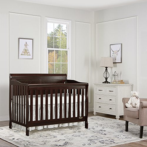 Dream On Me, Ashton Full Panel 5-in-1 Convertible Crib, Espresso