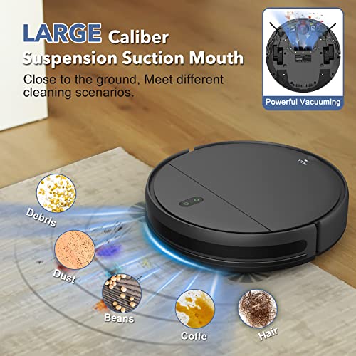 Robot Vacuum and Mop Combo, WiFi/App/Alexa, Robotic Vacuum Cleaner with Schedule, 2 in 1 Mopping Robot Vacuum with 230ML Water Tank, Self-Charging, Slim, Ideal for Hard Floor, Pet Hair, Carpet