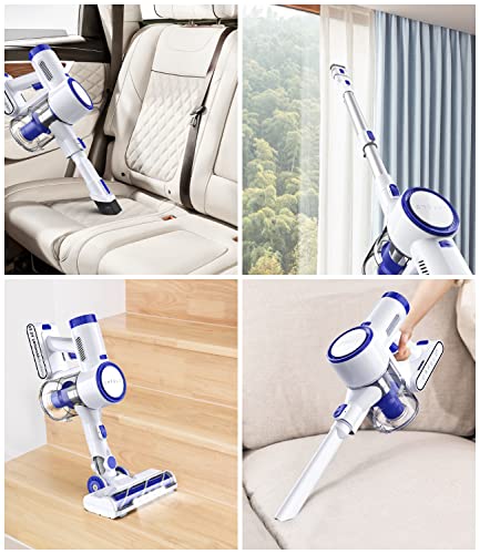 Cordless Vacuum Cleaner - ORFELD 24000Pa Powerful Stick Vacuum, Upgrade 40Mins Runtime & Most Advanced Filtration, 4 in 1 Rechargeable Lightweight Cordless Vacuum for Hardwood Carpet Pet Hair