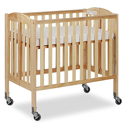 Dream On Me 3-in-1 Folding Portable Crib, Natural, Large