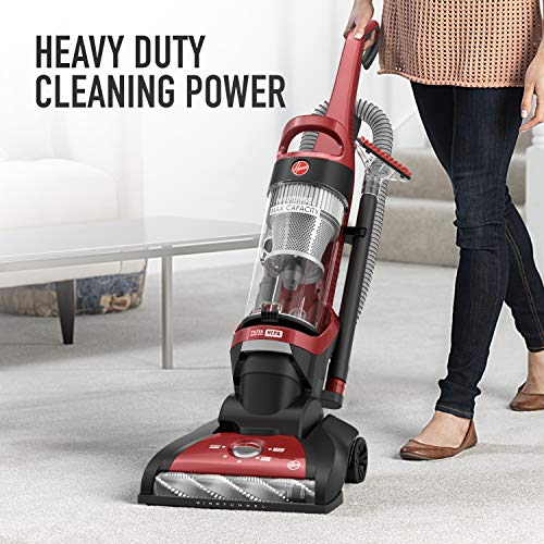 Hoover Windtunnel Max Capacity Upright Vacuum Cleaner with HEPA Media Filtration, UH71100, Red