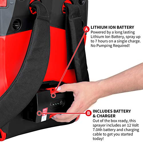 Tomahawk 4 Gallon Battery Powered Backpack Sprayer with Lithium Ion Battery for Pest Control and Disinfectants