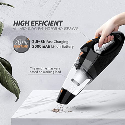 VacLife Handheld Vacuum, Cordless with High Power & Quick Charge Tech, Orange (VL188)