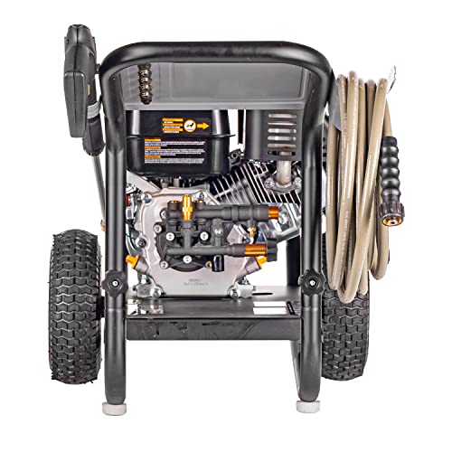 Simpson Cleaning MS61085 MegaShot 3400 PSI Gas Pressure Washer, 2.5 GPM, Kohler SH270, Includes Spray Gun and Extension Wand, 5 QC Nozzle Tips, 5/16-in. x 25-ft. MorFlex Hose, Black