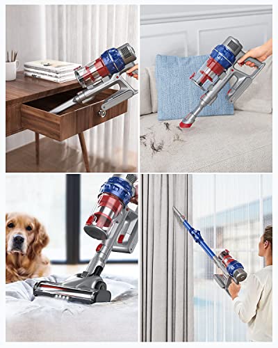 Cordless Vacuum Cleaner, Honiture Stick Vacuum with 380W 26Kpa Powerful Suction, 4 in 1 Lightweight Wireless Vacuum with 180 Foldable Tube 2200mAh Battery for Home Hard Floor/Carpet/Bed/Pet Hair
