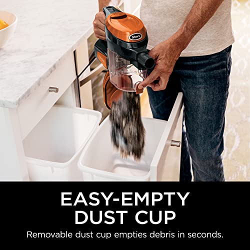 Shark HV302 Rocket Pet Corded Stick Vacuum, Lightweight with Swivel Steering for Carpets & Hard Floors, Converts to Hand Vacuum, Includes Crevice Tool, Pet Multi-Tool & Precision Duster, Orange