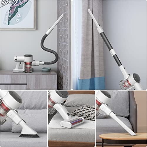 NEQUARE Cordless Vacuum, Stick Vacuum Cleaner with Upgraded 7-Cell Battery, Self Standing, Storage Rack, Multi-attachments & Pet Hair Cleaning, V230