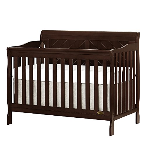 Dream On Me, Ashton Full Panel 5-in-1 Convertible Crib, Espresso