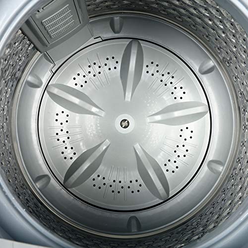 YYAO Full-Automatic Washing Machine Portable Compact Washer 10 Lbs Laundry Washer Spin with Drain Pump,10 programs 8 Water Level Selections with LED Display,Gray