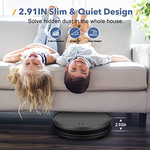 Robot Vacuum and Mop Combo, WiFi/App/Alexa, Robotic Vacuum Cleaner with Schedule, 2 in 1 Mopping Robot Vacuum with 230ML Water Tank, Self-Charging, Slim, Ideal for Hard Floor, Pet Hair, Carpet