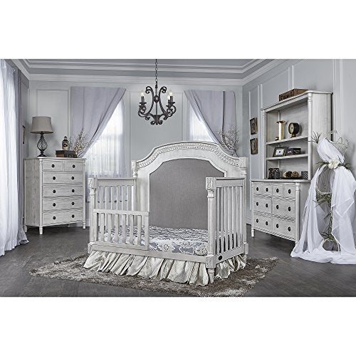 Evolur Julienne 5 in 1 Convertible Crib, Antique Grey Mist 55.5x31.2x51.5 Inch (Pack of 1)