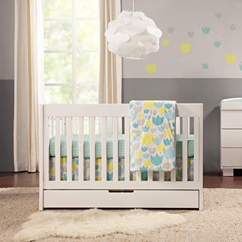 Babyletto Mercer 3-in-1 Convertible Crib with Toddler Bed Conversion Kit in White, Greenguard Gold Certified