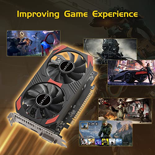 SAPLOS GeForce GTX 1050 Ti Graphics Card,4GB,GDDR5,128 Bit, DP/HDMI/DVI-D,Computer GPU,Desktop Video Card for PC Gaming,8K@60Hz Output,Dual Fans,DirectX 12