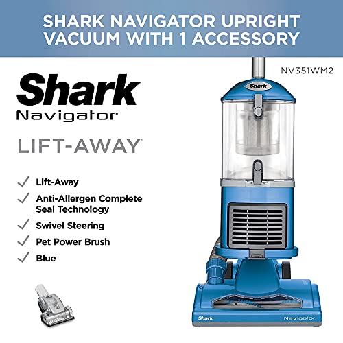 Shark Navigator Nv351 Blue Professional Canister Pet Pro Upright Vacuum (Renewed)