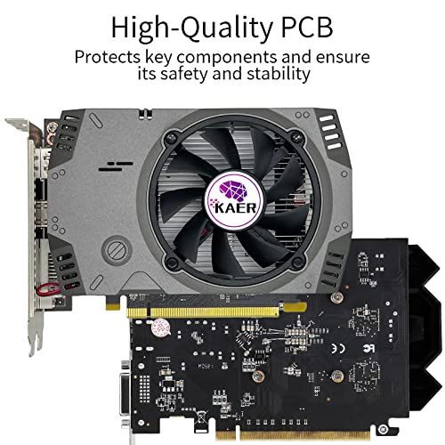 KAER AMD Radeon RX 550 Graphics Card 4GB GDDR5 128 Bit DirectX 12 PCI Express 3.0 X8 DP HDMI DVI-D Triple Links, 4K Gaming PC Video Cards GPU