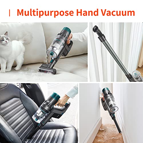 Ultenic U11 Pro Cordless Vacuum Cleaner, 25KPa Strong Suction, Touch Control, Easy-Empty Dustbin, 2200mA Detachable Battery, Fast Charge, 4 in 1 Stick Vacuum for Carpet, Hard Floor and Pet Hair