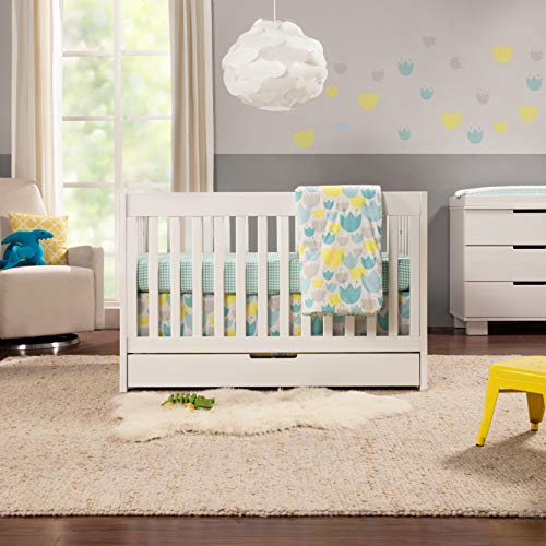 Babyletto Mercer 3-in-1 Convertible Crib with Toddler Bed Conversion Kit in White, Greenguard Gold Certified