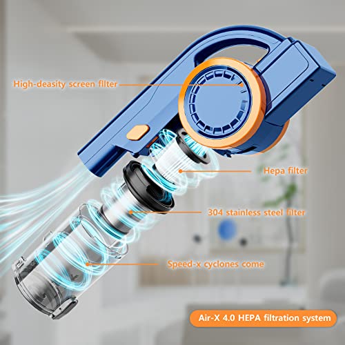 Cordless Vacuum Cleaner - ORFELD Upgraded 22000Pa Powerful Stick Vacuum with 50Mins Runtime, 4 in 1 Lightweight Cordless Vacuum for Hardwood Floor Carpet Pet Hair