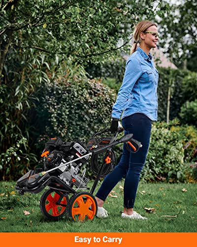Gas Pressure Washer, ENGiNDOT 3200 PSI / 2.4 GPM Outdoor Power Equipment with 209CC 4-Stroke OHV Engine, Pressure Washer Includes Soap Tank, 5 QC Nozzles, CARB Compliant - GSH01B