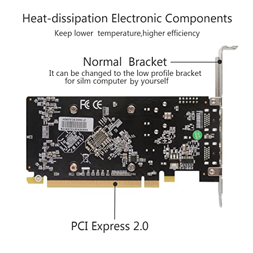 SAPLOS Radeon HD 6570 Graphics Card,Dual HDMI,1GB,GDDR3,64-Bits,PCI-Express 2.0 X16, Low Profile Computer GPU,Desktop Video Card for PC Gaming,DirectX 11
