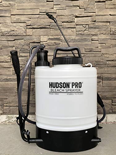 Hudson Pro 19002 4 Gallon Backpack Bleach Sprayer, White