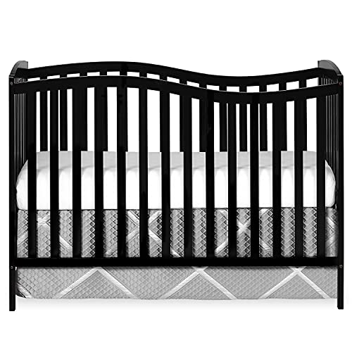 Dream On Me Chelsea 5-in-1 Convertible Crib, Black