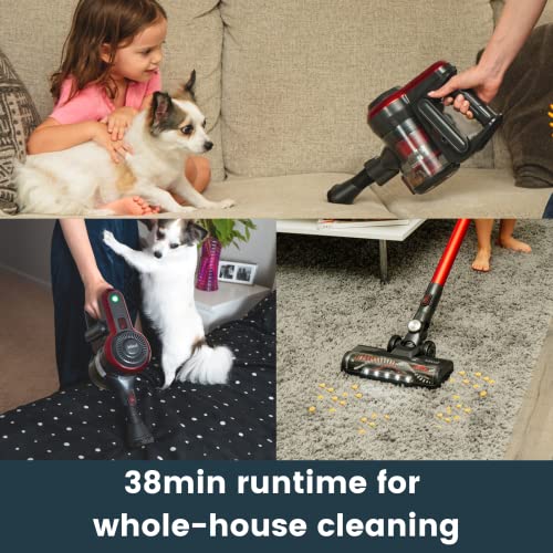 Micol 22000Pa Cordless Vacuum Cleaner, 200W Brushless Motor Stick Vacuum, Up to 38 Minutes Runtime Detachable Battery, 4 in 1 Handheld Lightweight Vacuum for Home Hard Floor Carpet Pet Car