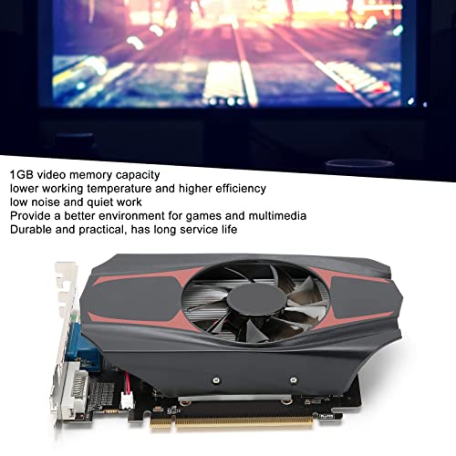 HD7670 1GB Gaming Graphics Display Video Card,128bit DDR5 Video Game Graphics Card,Low Power Display Gaming Graphics Card with PCI Express 3.0 Graphics Card Slot,DDR5 Computer Components