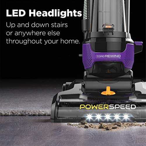 Eureka PowerSpeed Lightweight Bagless Upright Vacuum Cleaner with Pet Turbo Brush, for Carpet and Hard Floor, Purple