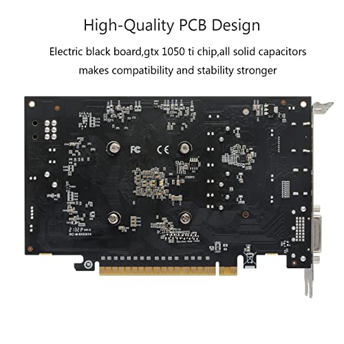 SAPLOS GeForce GTX 1050 Ti Graphics Card,4GB,GDDR5,128 Bit, DP/HDMI/DVI-D,Computer GPU,Desktop Video Card for PC Gaming,8K@60Hz Output,Dual Fans,DirectX 12