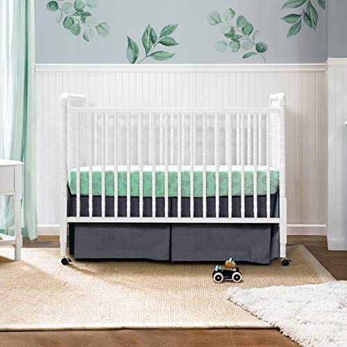 DaVinci Jenny Lind 3-in-1 Convertible Crib in White, Removable Wheels, Greenguard Gold