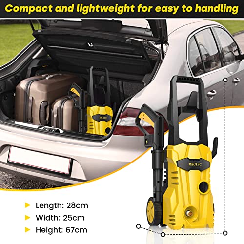 3000 PSI Electric Pressure Washer 2.4GPM 1600W High Power Washer Portable Car Pressure Washer Machine with Spray Gun Pressure Hose and Adjustable Spray Nozzles for Cleaning Car Home Driveway Garden