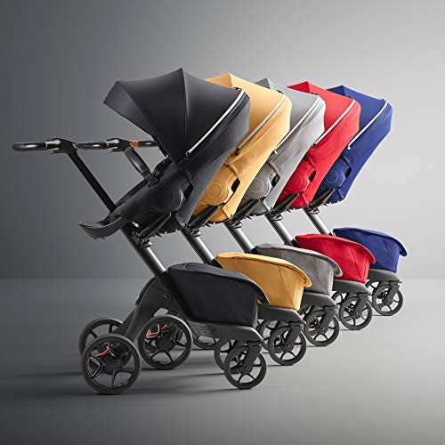 Stokke Xplory X, Golden Yellow - Luxury Stroller - Adjustable for Both Baby & Parents’ Comfort - Padding, Harness & Reflective Zipper for Added Safety - Folds in One Step